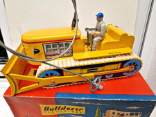 Bulldozer électrique en boite d'origine Joustra jouet ancien en tôle