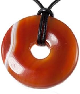 Donut chinois cornaline 4cm - donut,