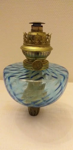 Ancien toupie verre bleu - en,