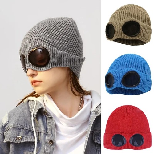 Bonnet laine lunette integré - bonnet,