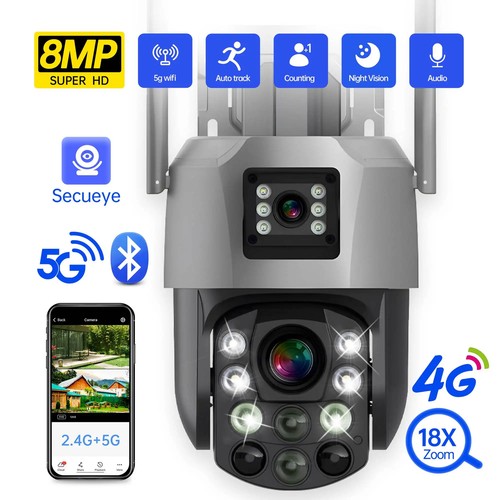 8mp wifi camera human - ip,