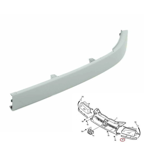 Moulure phare gauche pour - de,