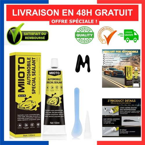 Colle pare brise silicone noir - pare-brise,