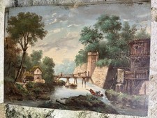 Frédérico Cortès 1829-1913 Paysage Huile panneau signée  Oncle d’Edouard Cortès