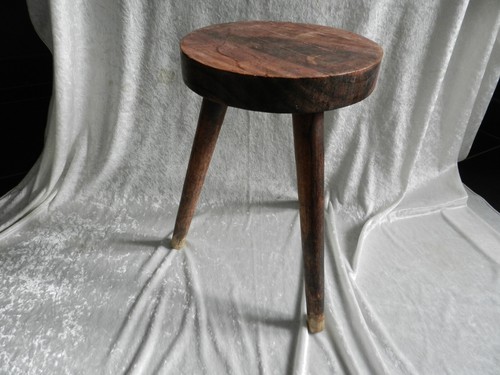 Ancien tabouret pin - ancien, en