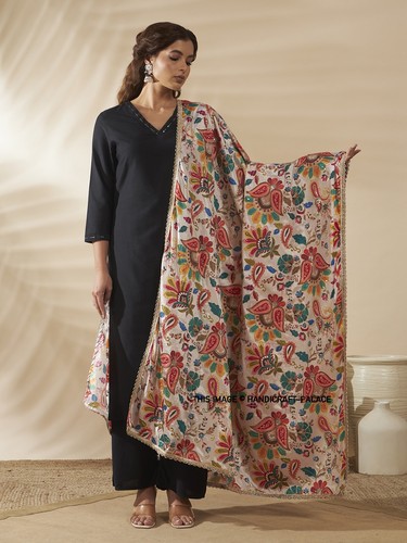 Foulard cachemire beige - cachemire,