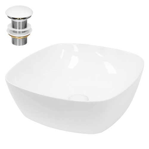 Lavabo blanc carré - , céramique