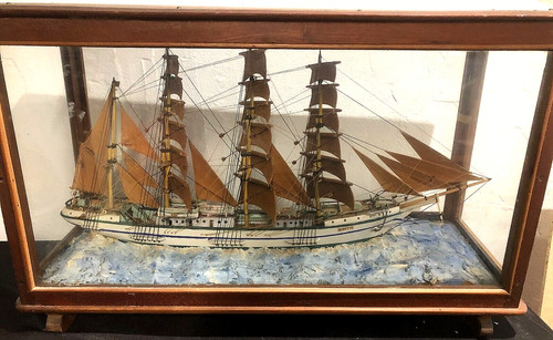Diorama tres beau bateau bois - tres,