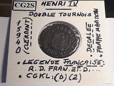 Henri IV Double Tournois Légende Française 1594 O Frappe Marteau