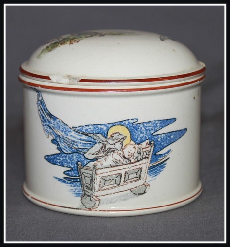 Boite poudre faience - a, en