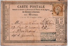 RR carte precurseur postale