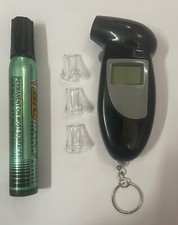 Ethylotest électronique mini type porte clefs écran LCD à pile