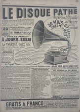 Publicité ancienne Disque
