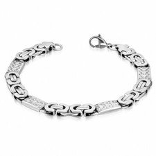 Bracelet homme acier argenté
