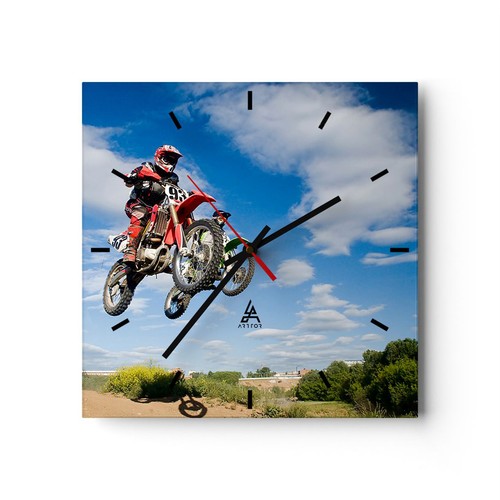 Horloge murale verre - horloge, en