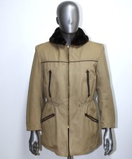40/50s French Waterproof Light Brown Canvas Zipped Coat Barnstormer HILLAIRE SzM