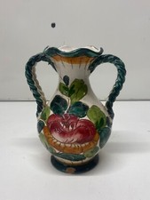 Vase 2 anse décors fleurs