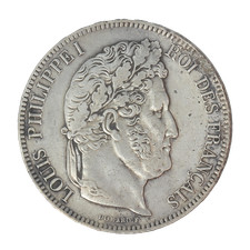 Monnaie France 5 Francs Louis Philippe Ier Argent 1841 Bordeaux (K)