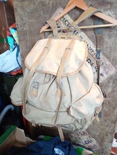 Sac a dos 30L de Scouts en toile et cuir des années 1950 très  Bonne Occase.