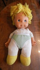 GRAND POUPON BERJUSA VINTAGE 60 cm * BAIGNEUR au CORPS en TISSU BOURRÉ