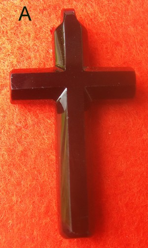 Croix ancienne jais xixè - en,