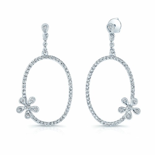 14k blanc diamant fleur - blanc,