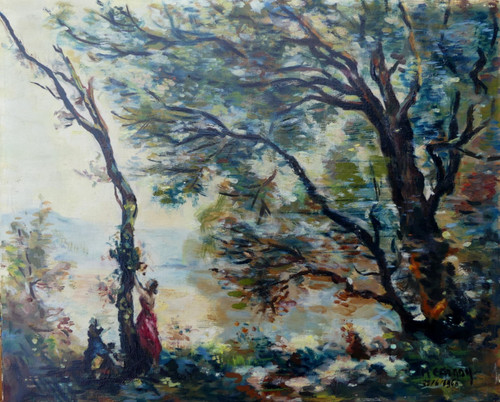 Tableau ancien signé daté - signé, 66
