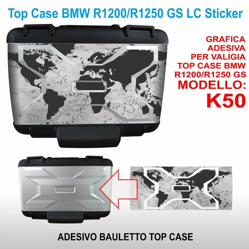 Autocollant valise top case - de,