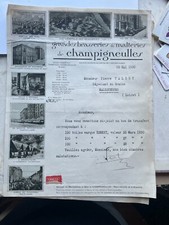 facture biere Champigneulles  Brasserie 1930 malteries top