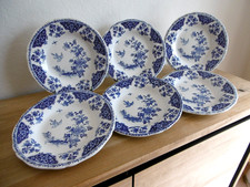SIX ASSIETTES CREUSES FAIENCE
