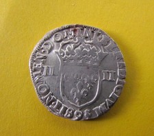 Henri IV 1/4 d'Ecu à la Croix Feuillue argent 1607 Rennes