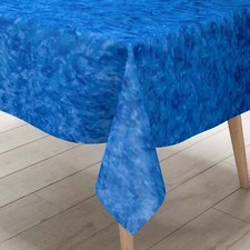 KEVKUS Nappe de Table en Toile Cirée C142602 Marbré Bleu Carré Rond Ovale