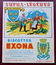 BUVARD - BISCOTTES EXONA - RÉGIONS - ILLUSTRATEUR - ILE DE FRANCE -