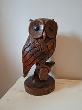 Sculpture statue hibou - hibou, bois