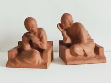 +++ Gaston HAUCHECORNE (1880-1945) Serre-livres " femmes à l'éventail " 1943 +++