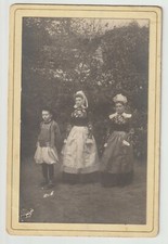 Photo Ancienne sur carton enfants en Costume Breton Guingamp 1913 Bretagne