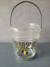 Ancienne Seau à glaçons Suze Gentiane en verre