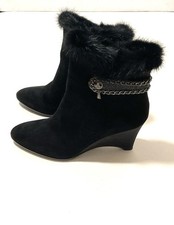 Bottines Compensées En Daim Et Fourrure Vision - Accademia Of Venice- Taille 38