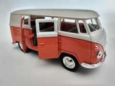 Volkswagen bus Combi T1 orange et blanc 11,5cm neuf métal 