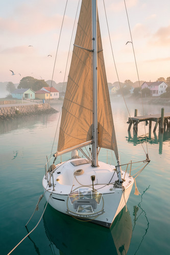 Classic white gaff rigged day - classic,