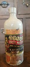 Superbe et Ancienne Bouteille en gres D'encre Antoine moderne noire rare 