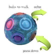 Boule magique anti-Stress arc-en-ciel en plastique pour enfants et Adultes