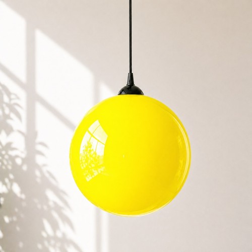 Vintage yellow globe - yellow, flashy