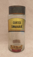 Ancien pot à pharmacie apothicaire herboriste couvercle zinc