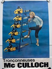 Ancienne Affiche Vintage Publicitaire An 70's 80's Tronçonneuse Mc CULLOCH