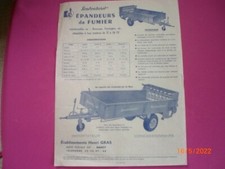 ANCIEN   FEUILLET   PUBLICITAIRE    EPANDEURS  DE  FUMIER  SENDENHORSTER