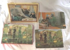 Jeu de cubes Babar Lestés au sable, 1968, Garnier Cornil, Télé Hachette Brunhoff