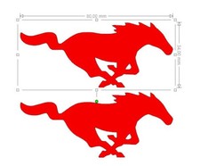 2 STICKERS  FORD MUSTANG  V8 