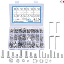 540 Pièces Vis écrous et Rondelles à Tête Hexagonale en Acier Inoxydable, Ass