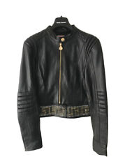 Versace for H&M  Women's Studded Leather Biker Jacket Size US 4 EU 34 / XS